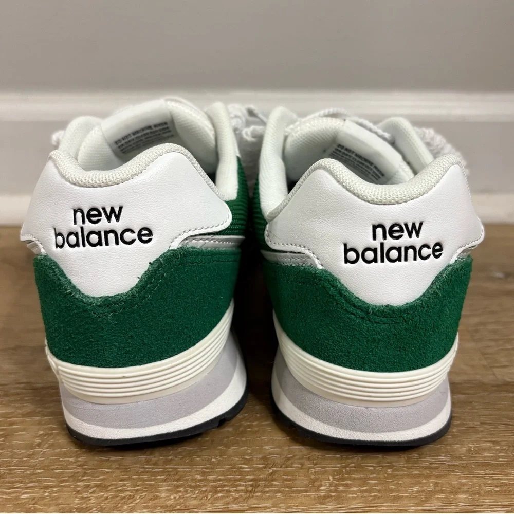 New Balance Classic 574 Style Sneakers in Classic Pine Green & White - Picture 9 of 11